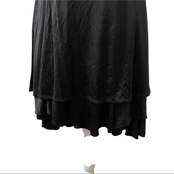 Mara Hoffman Silk Strapless Dress Black Asymmetrical Size XS layered - Picture 7 of 10